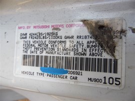 1995 MITSUBISHI 3000 GT STD WHITE 3.0 MT 193931